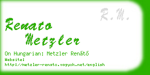 renato metzler business card